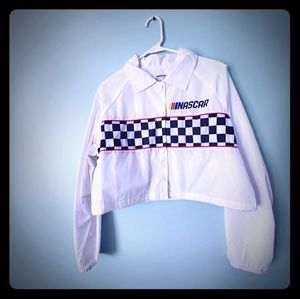 Cropped Windbreaker Nascar Jacket